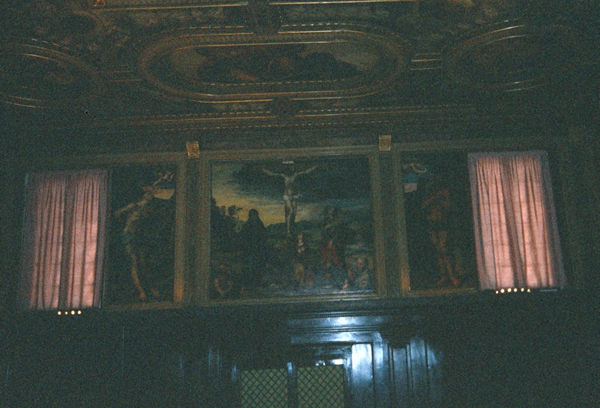 Inside the sacristy